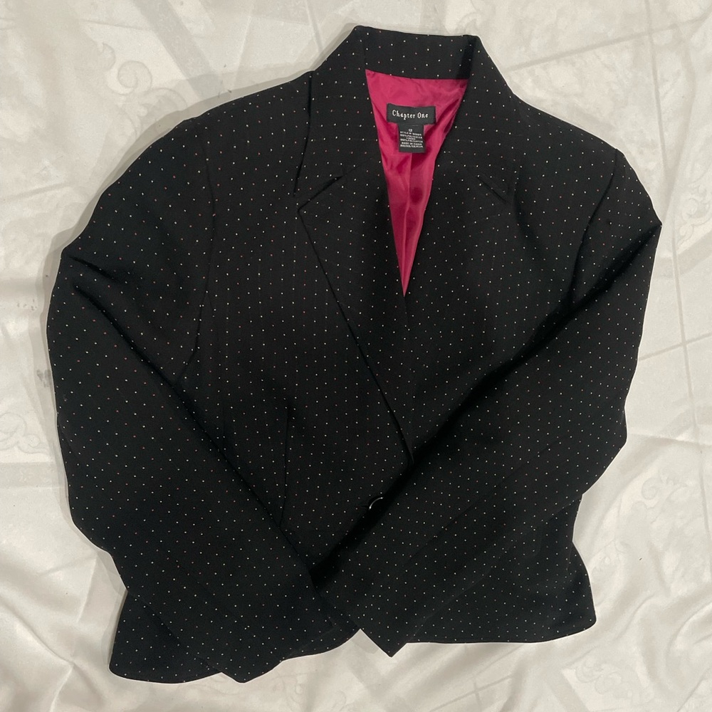 Chapter Black Tailored Blazer with Notched Lapels looks New